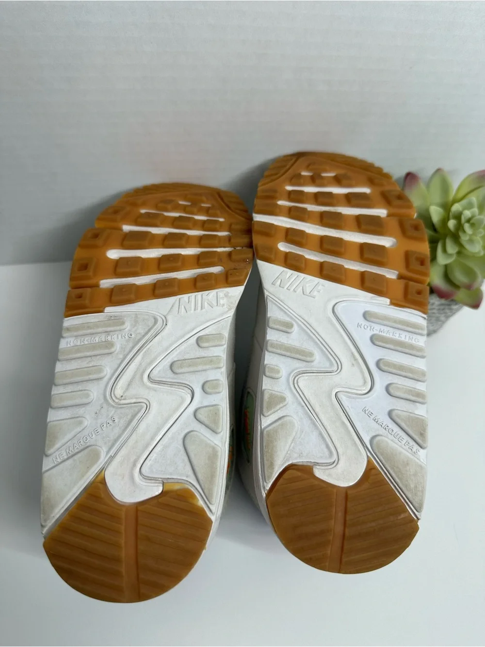 Nike Kids Air Max Sneakers - White with Blue, Green & Orange Accents